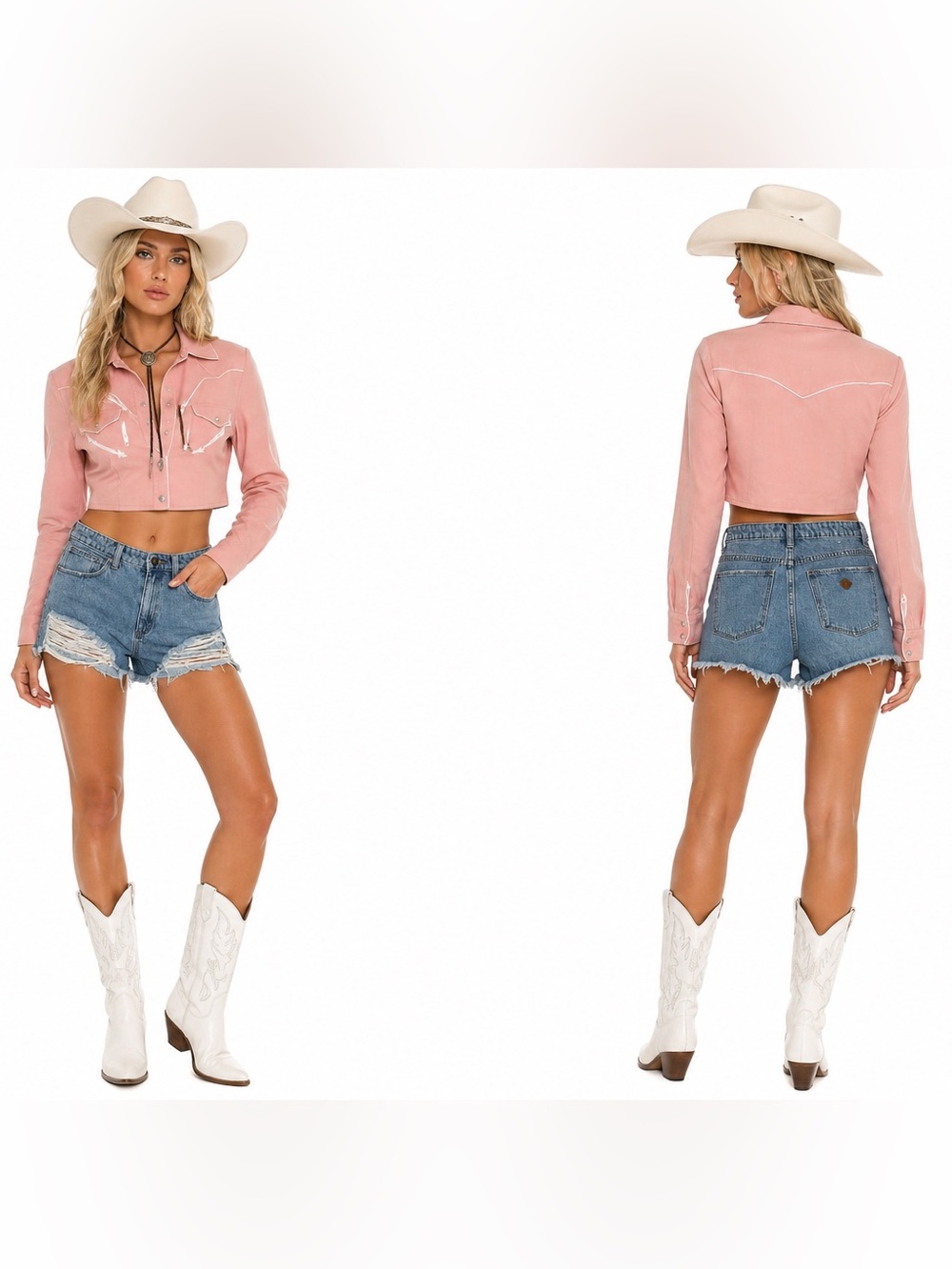 Abrand Jeans Distressed Ripped Denim Shorts Womens SZ 27 Destroyed Western Rodeo